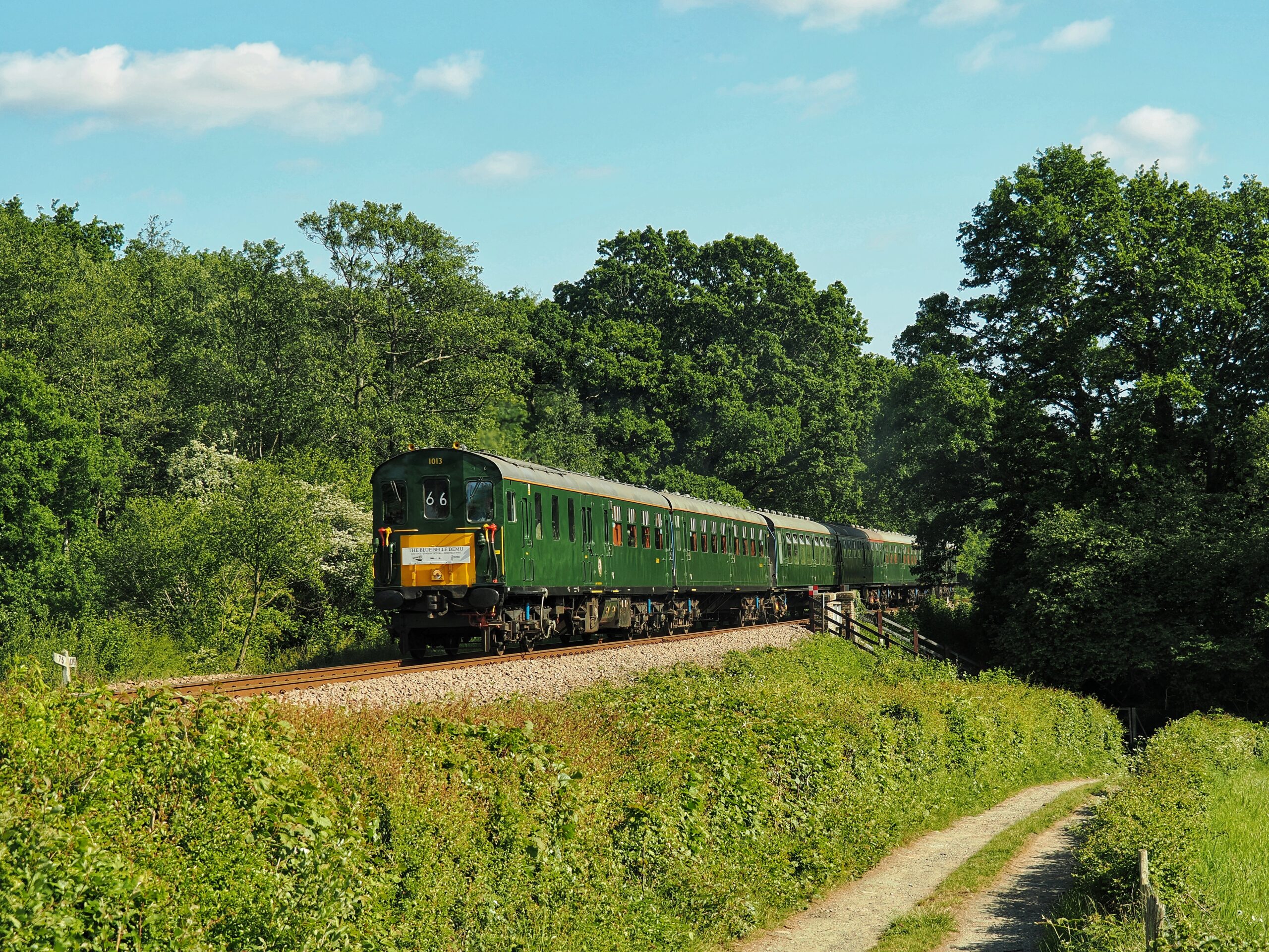 Hastings DEMU at Holywell (Daniel Sawyer 17 May 2025)