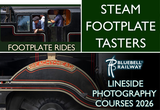 Footplate Tasters and Rides, Lineside Photography Courses